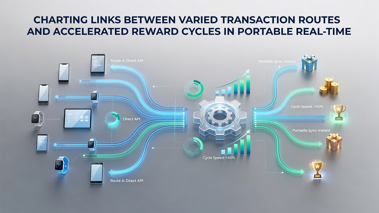 Illustration von Transaktionsrouten und Belohnungsmechanismen in mobilen Gaming-Formaten