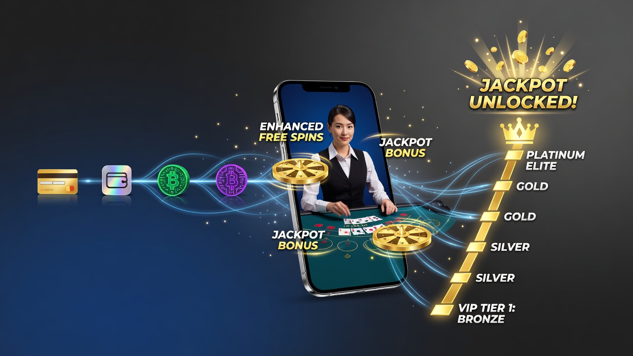 Mobile Live-Dealer-Jackpot-Umgebung mit verschiedenen Zahlungsoptionen und Freispiel-Anzeigen