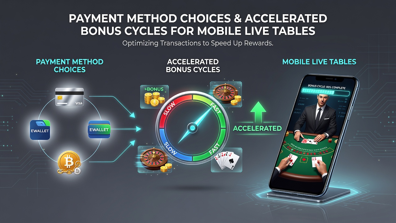 Darstellung von Bonuszyklen und Zahlungsflüssen in mobilen Live-Tisch-Umgebungen